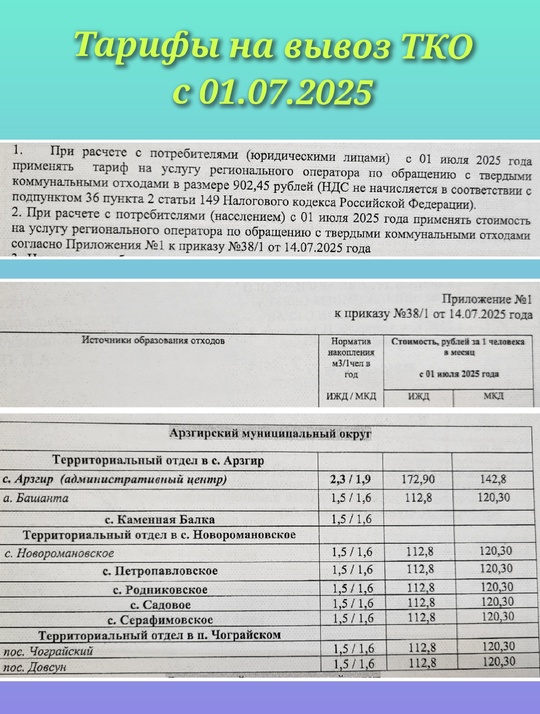 с 01.07.2025 года на территории Арзгирского округа к обязанностям сбора и транспортирования твердых коммунальных отходов приступил региональный оператор ООО &quot;Экострой&quot;.
